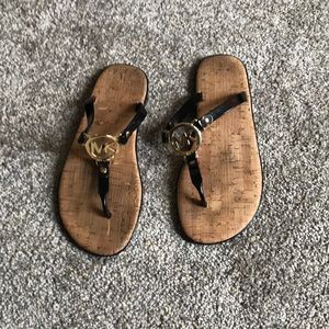 Womens Michael lots black slip on sandals